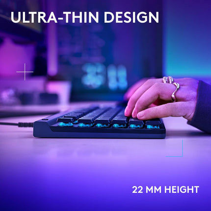 Logitech G515 TKL Wired Low Profile Gaming Keyboard, Fully Customizable RGB, Double-Shot PBT Keycaps