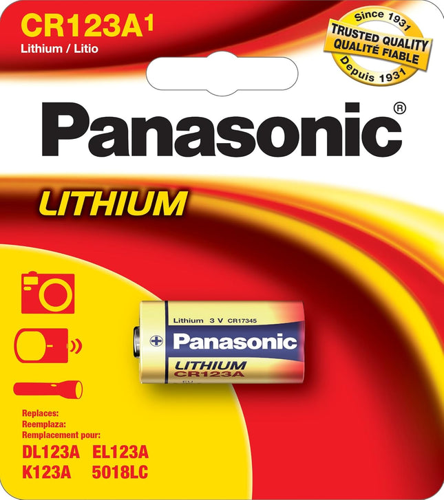 Panasonic CR-2PA/2B 3V Photo Lithium Cylinder 3000mAh Batteries in Child Resistant, Standards Based Packaging
