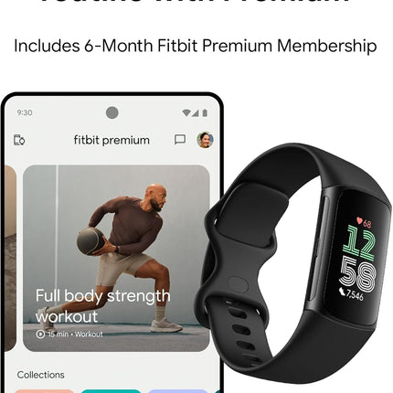 Google Fitbit Charge 6 Advanced Health and Fitness Tracker with Built-in GPS, Stress Management Tools, Sleep Tracking, 24/7 Heart Rate and more