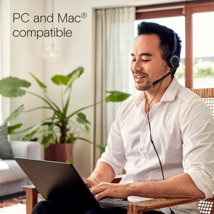 EPOS PC 8 USB - Stereo USB Headset for PC and MAC with In-line Volume and Mute Control,Black
