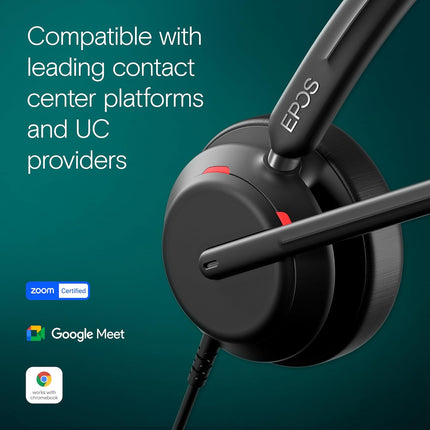 EPOS Impact 730 Mono Wired USB C and USB A Headset with Noise-Canceling Mic, in-Line Controls, High-Performance Audio, Comfortable Fit for Business Calls, Work from Home & Office Use