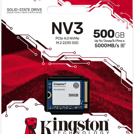 Kingston NV3 M.2 2230 NVMe SSD | Up to 5000MB/s