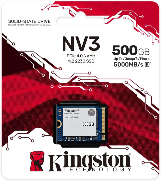 Kingston NV3 M.2 2230 NVMe SSD | Up to 5000MB/s