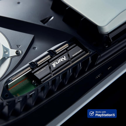 Kingston Fury Renegade PCIe Gen 4.0 NVMe M.2 Internal Gaming SSD with Heat Sink | PS5 Ready | Up to 7300MB/s
