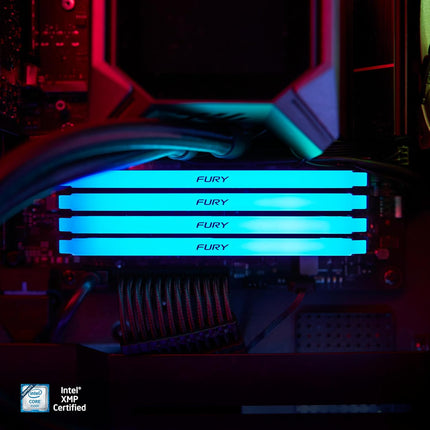 Kingston Fury Beast RGB 16GB 3600MT/s DDR4 CL17 DIMM (Kit of 2) Computer Memory KF436C17BB2AK2/16