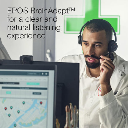 EPOS Impact 730 Mono Wired USB C and USB A Headset with Noise-Canceling Mic, in-Line Controls, High-Performance Audio, Comfortable Fit for Business Calls, Work from Home & Office Use