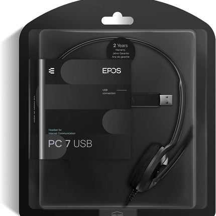 EPOS 504196 PC 7 USB - Mono USB Headset for PC and MAC, Black