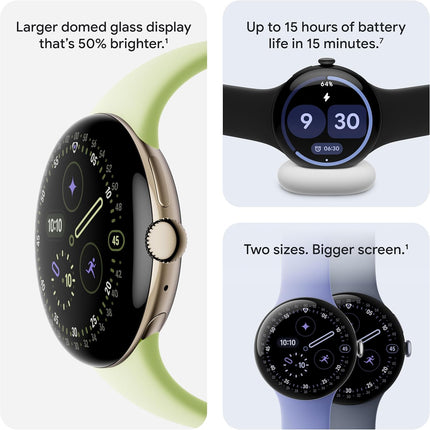 Google Pixel Watch 4 (41mm) - Android Smartwatch with Heart Rate and Sleep Tracking - 30-Hour Battery - Fitness Tracking - Google AI - Wi-Fi