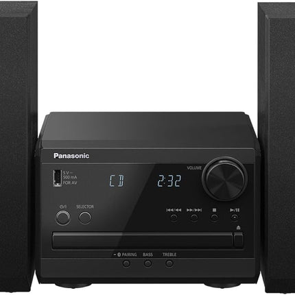 Panasonic SCPM270K Stereo System with CD, Bluetooth and Radio, 20W, Black