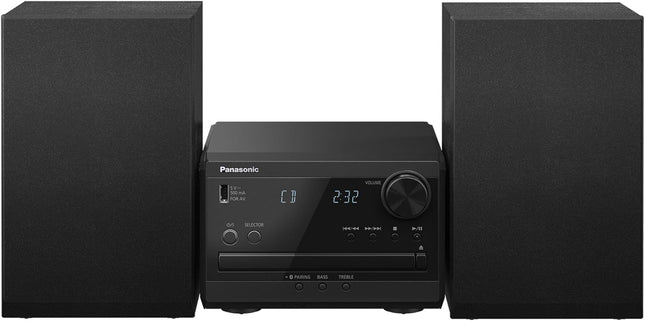 Panasonic SCPM270K Stereo System with CD, Bluetooth and Radio, 20W, Black