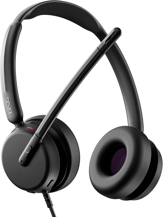 EPOS Impact 460 Binaural On-Ear USB C and USB A Wired Headset with Noise-Canceling Mic, Plug-and-Play, Sound, Comfortable Fit, Ideal for Office, Home & Business Communication