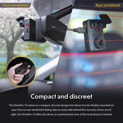 Transcend 1440P Dash Cam Front with 64GB Micro SD Card, 2K QHD Dash Camera for Cars, Dashcam with Super Night Vision/Wi-Fi/WDR/G-Sensor/Exclusive App/High-Sensitivity Image Sensor, Support 512GB Max