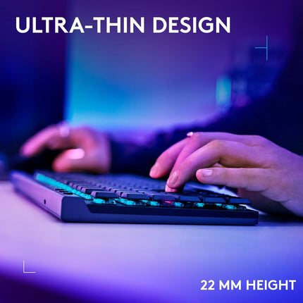 Logitech G515 Lightspeed TKL Low Profile Wireless Gaming Keyboard, LIGHTSYNC RGB, Thin Tenkeyless Design, Double-Shot PBT Keycaps