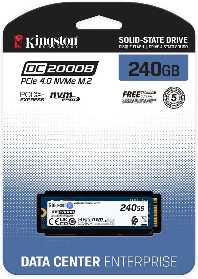 Kingston Data Center DC2000B PCIe 4.0 NVMe M.2 2280 Enterprise SSD - SEDC2000BM8