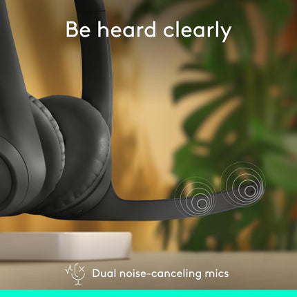 Logitech Zone 300 Wireless Bluetooth Headset with Noise-Canceling Microphone, Compatible with Windows, Mac, Chrome, Linux, iOS, iPadOS, Android