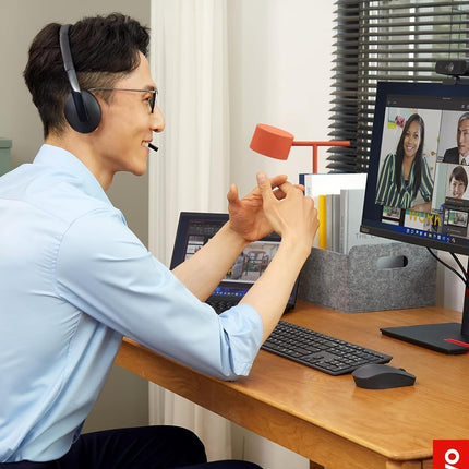 Lenovo Wired VoIP Headset (Teams) with EPOS BrainAdapt & ActiveGard, Microsoft Teams Certified, Zoom Compatible, USB-C Plug, All-Day Comfort, Noise Reduction, Hearing Protection, Lightweight Design