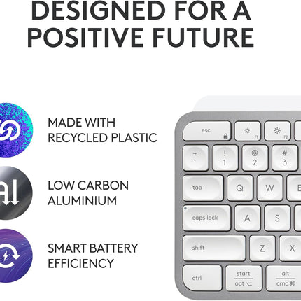 Logitech MX Keys S Wireless Keyboard, Low Profile, Fluid Precise Quiet Typing, Programmable Keys, Backlighting, Bluetooth, USB C Rechargeable, for Windows PC, Linux, Chrome, Mac