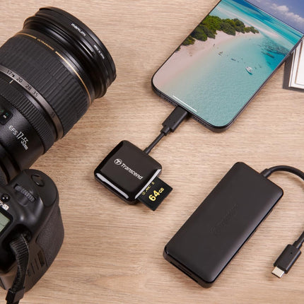 Transcend USB 3.2 Gen 1 USB Type-C Multifunctional Card Reader TS-RDC3, Black