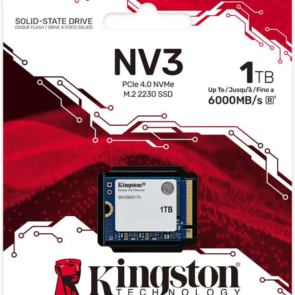 Kingston NV3 M.2 2230 NVMe SSD | Up to 5000MB/s