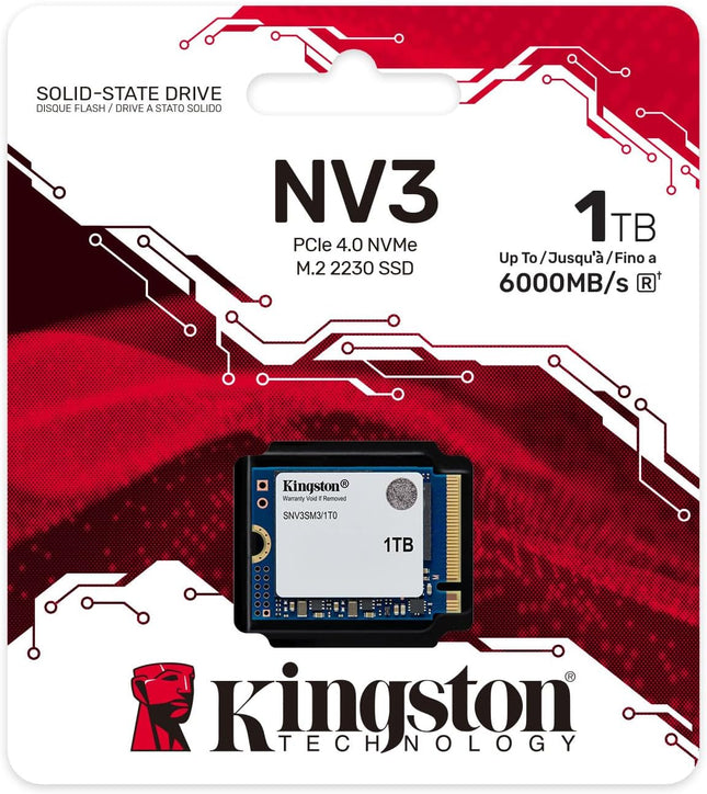 Kingston NV3 M.2 2230 NVMe SSD | Up to 5000MB/s