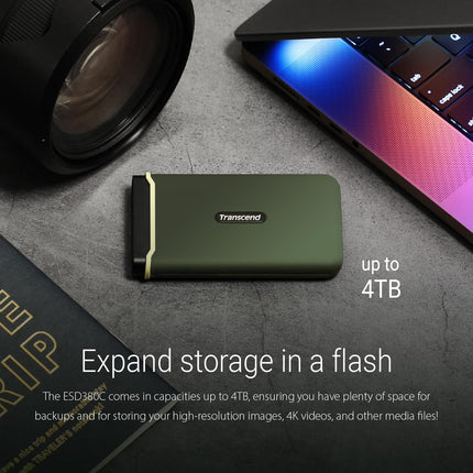 Transcend USB 3.2 Gen 2x2 USB Type-C ESD380C Portable SSD Solid State Drive