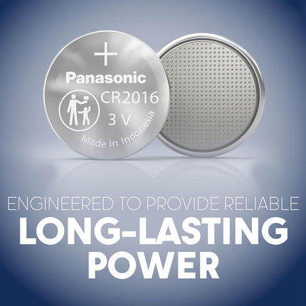 Panasonic CR2016 3.0 Volt Long Lasting Lithium Coin Cell Batteries in Child Resistant, Standards Based Packaging (Copy)