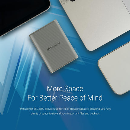 Transcend , External Solild State Drive, Portable SSD, Compatible w/iPhone 4K ProRes, Up to 2000 MB/s,Type C