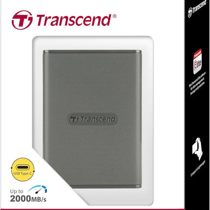 Transcend , External Solild State Drive, Portable SSD, Compatible w/iPhone 4K ProRes, Up to 2000 MB/s,Type C