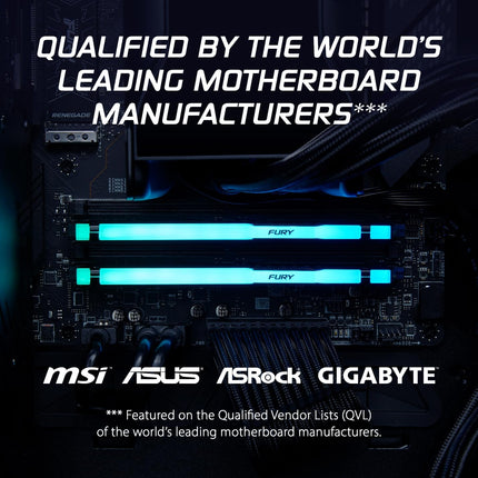 Kingston Fury Beast Black RGB Expo 64GB 6000MT/s DDR5 CL30 DIMM Desktop Gaming Memory Kit of 2 - KF560C30BBEAK2-64