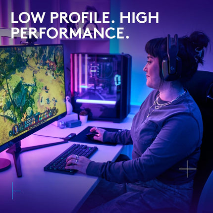 Logitech G515 Lightspeed TKL Low Profile Wireless Gaming Keyboard, LIGHTSYNC RGB, Thin Tenkeyless Design, Double-Shot PBT Keycaps