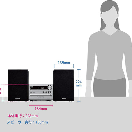 Panasonic SCPM250S Compact Audio System with Versatile Audio Technology and Bluetooth, Black