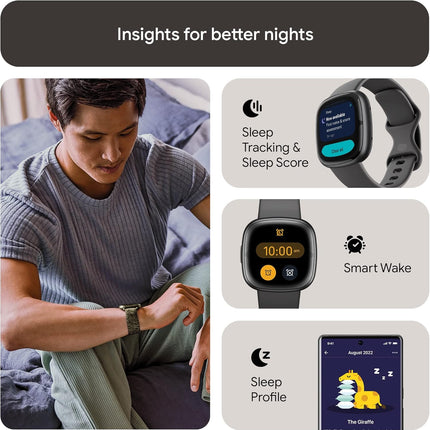 Google Fitbit Sense 2 Advanced Health and Fitness Smartwatch with Tools To Manage Stress and Sleep, Ecg App, Spo2, 24/7 Heart Rate and Gps, One Size (S and L Bands Included)