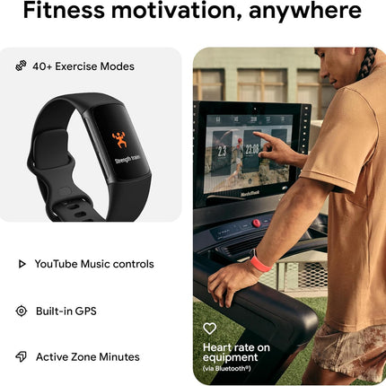 Google Fitbit Charge 6 Advanced Health and Fitness Tracker with Built-in GPS, Stress Management Tools, Sleep Tracking, 24/7 Heart Rate and more