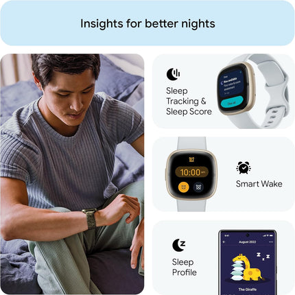 Google Fitbit Sense 2 Advanced Health and Fitness Smartwatch with Tools To Manage Stress and Sleep, Ecg App, Spo2, 24/7 Heart Rate and Gps, One Size (S and L Bands Included)