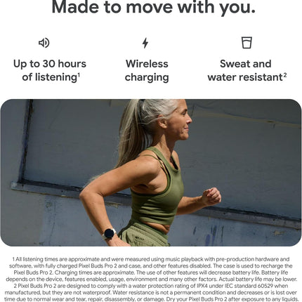 Google Pixel Buds Pro 2 - Noise Canceling Earbuds - Up to 31 Hour Battery Life with Charging Case - Bluetooth Headphones - Compatible with Android