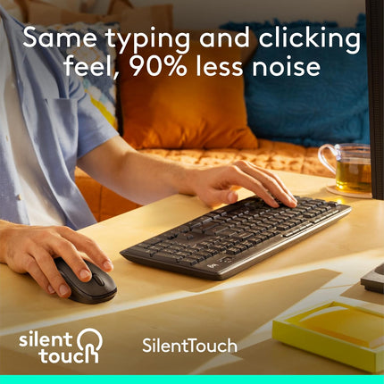 Logitech MK270 Wireless Keyboard and Mouse Combo for Windows, 2.4 GHz Wireless, Compact Mouse, 8 Multimedia and Shortcut Keys, 2-Year Battery Life, for PC, Laptop