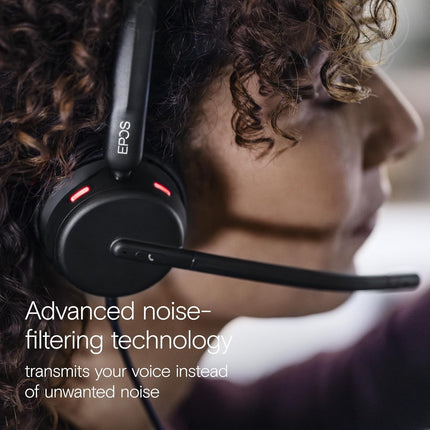 EPOS Impact 460 Binaural On-Ear USB C and USB A Wired Headset with Noise-Canceling Mic, Plug-and-Play, Sound, Comfortable Fit, Ideal for Office, Home & Business Communication
