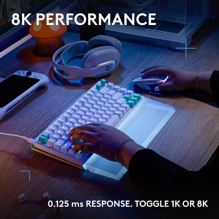 Logitech G512 X 75 Dual SWAP, Hot-Swappable TMR Analog/Mechanical Gaming Keyboard, Linear, 8K Polling Rate, Custom Actuation 0.1-4.0 mm, Rapid Trigger, LIGHTSYNC RGB, Wired, PC, Mac