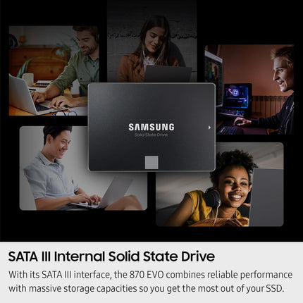 SAMSUNG 870 EVO SATA SSD 2.5” Internal Solid State Drive, Upgrade PC or Laptop Memory and Storage for IT Pros, Creators, R/W Speed up to 560/530 MB/s, [Canada Version]