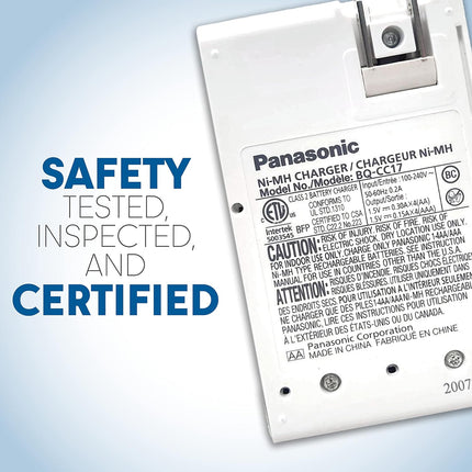 eneloop KKJ17MCA4BA Advanced Individual Cell Battery Charger with eneloop AA New 2100 Cycle Rechargeable Batteries, 4-Pack, White