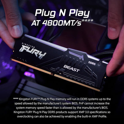 Kingston Fury Beast RGB 32GB (2x16GB) 5600MT/s DDR5 CL36 Desktop Memory Kit of 2 | Infrared Sync Technology | AMD Expo | Plug N Play | KF556C36BBEAK2-32