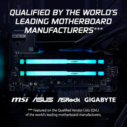 Kingston Fury Beast RGB 32GB (2x16GB) 5600MT/s DDR5 CL36 Desktop Memory Kit of 2 | Infrared Sync Technology | AMD Expo | Plug N Play | KF556C36BBEAK2-32