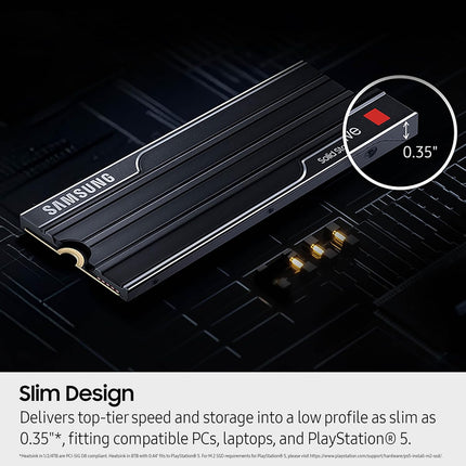 Samsung 9100 PRO with Heatsink - PCIe 5.0 x4, NVMe 2.0, M.2 Internal SSD, Up to 14,700MB/s, Fast Speed, Thermal Contor, [Canada Version]