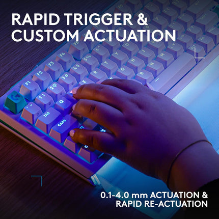Logitech G512 X 75 Dual SWAP, Hot-Swappable TMR Analog/Mechanical Gaming Keyboard, Linear, 8K Polling Rate, Custom Actuation 0.1-4.0 mm, Rapid Trigger, LIGHTSYNC RGB, Wired, PC, Mac