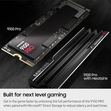 Samsung 9100 PRO with Heatsink - PCIe 5.0 x4, NVMe 2.0, M.2 Internal SSD, Up to 14,700MB/s, Fast Speed, Thermal Contor, [Canada Version]