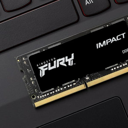 Kingston FURY Impact 16GB 3200MT/s DDR4 CL20 Laptop Memory Single Module | Intel XMP | AMD Ryzen | Plug n Play | Low Power Consumption | KF432S20IB/16