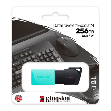 Kingston 64GB DataTraveler Exodia M (Black & Blue) USB 3.2 Gen 1