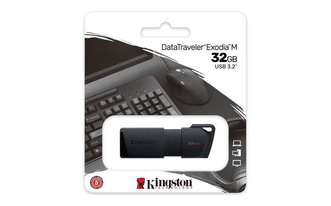 Kingston 64GB DataTraveler Exodia M (Black & Blue) USB 3.2 Gen 1
